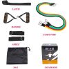 11pcs New Resistance Bands Set, Workout Bands w/Latch Handle Ankle Latex Tube