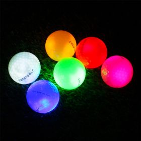 6Pcs Glow In The Dark Light Up Golf Balls For Night Practice (Color: 6Pcs Random)